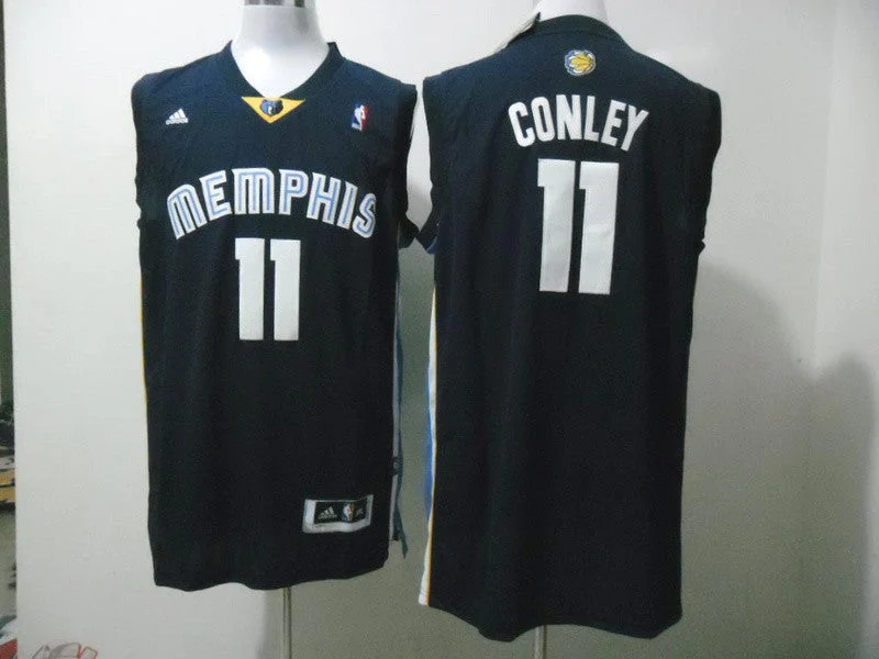 Silver Basketball Jersey-Grizzlies 11 Conley Dark Blue New Revolution 30 Basketball Jerseys