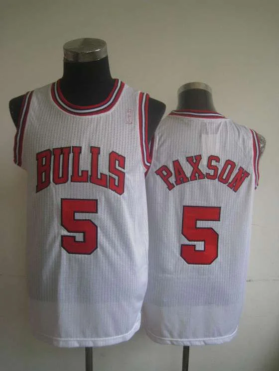 Glow-in-the-Dark Basketball Jersey-Bulls 5 Paxson White New Revolution 30 Basketball Jerseys