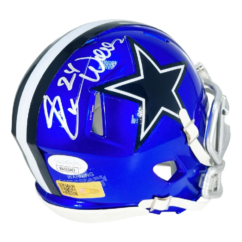 Water-Resistant Rugby Helmet-Everson Walls Signed Dallas Cowboys Flash Speed Mini Football Helmet (JSA)