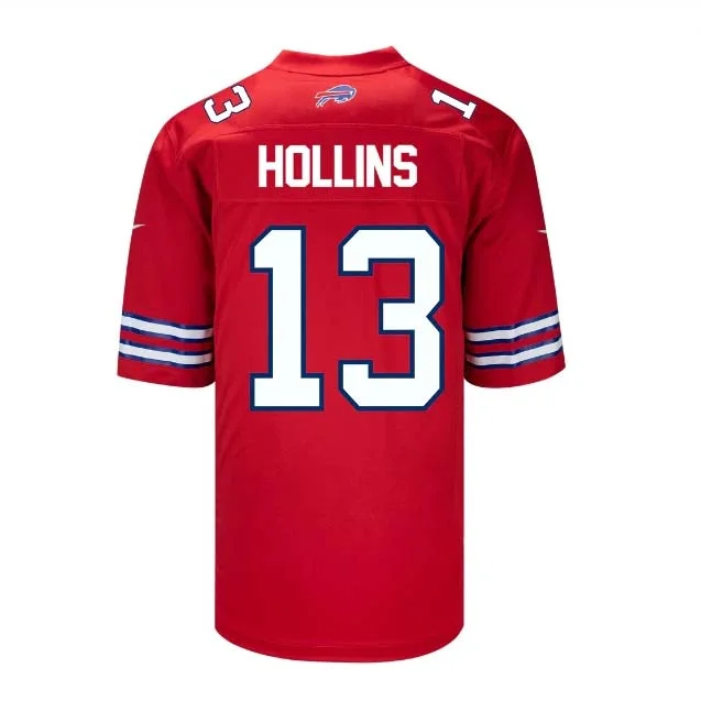 Classic Football Jersey-B.Bills #13 Mack Hollins Game Jersey - Red Football Jerseys