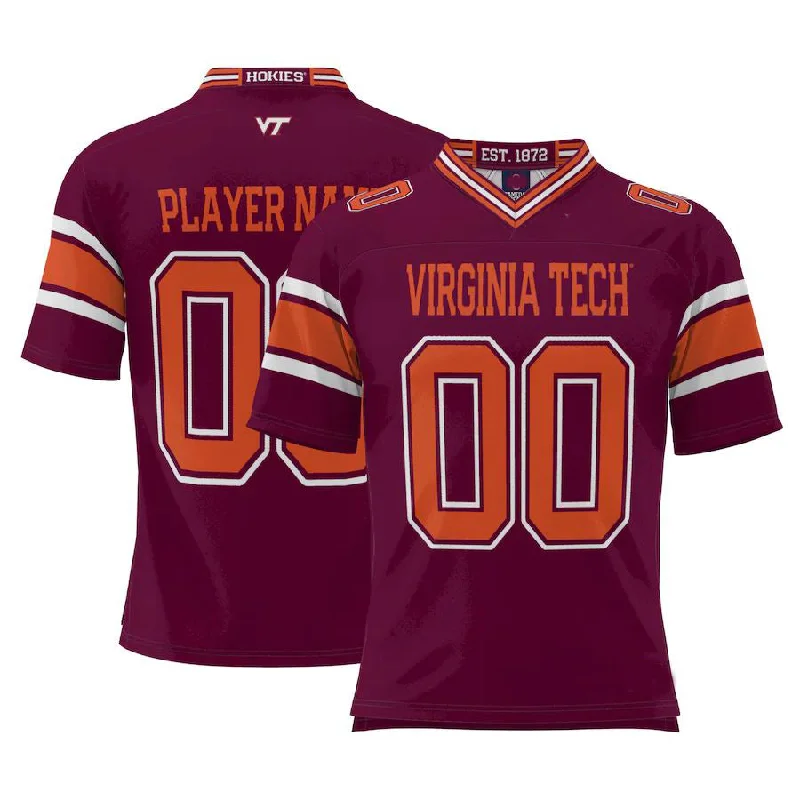 Wedding Football Jersey-Custom V.Tech Hokies ProSphere NIL Pick-A-Player Football Jersey Maroon Stitched American College Jerseys