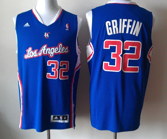 Street Style Basketball Jersey-Clippers 32 Griffin Blue New Revolution 30 Basketball Jerseys