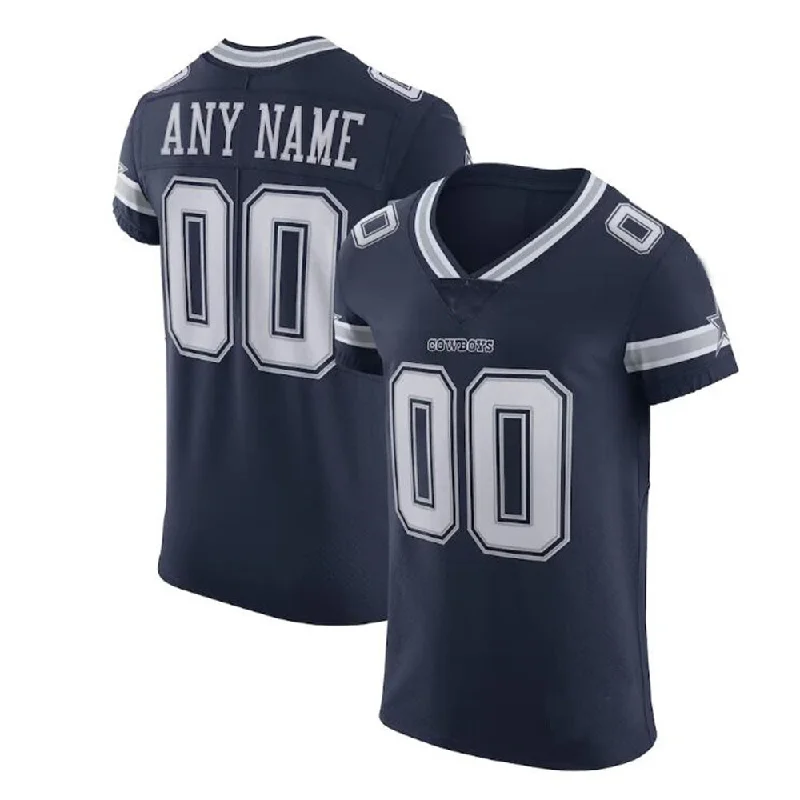 Unisex Football Jersey-Custom  D.Cowboys Navy Vapor Elite Jersey Stitched Football Jerseys