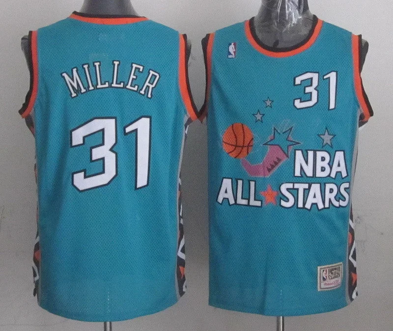 Varsity Basketball Jersey-1996 All Star 31 Miller Teal Basketball Jerseys