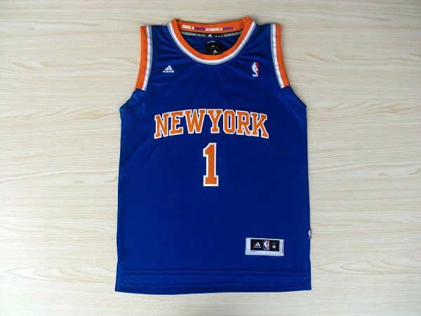 Kids Basketball Jersey-Knicks 1 Stoudemire Blue New Revolution 30 Swingman Basketball Jerseys