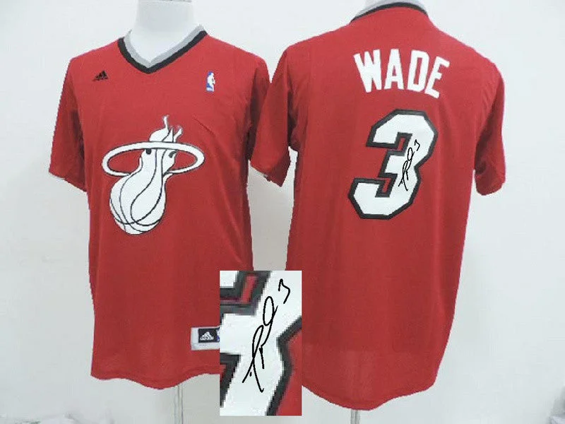 Comeback Basketball Jersey-Heat 3 Wade Red Signature Basketball Jerseys