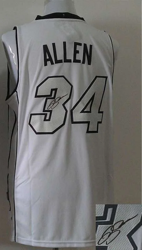 Basketball Camp Jersey-Celtics 34 Allen White Signature Edition Basketball Jerseys