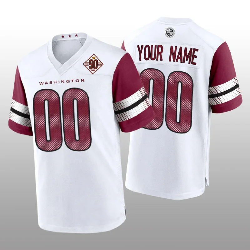 MVP Football Jersey-Custom W.Commanders White 90th Anniversary Game Jersey Football Jerseys