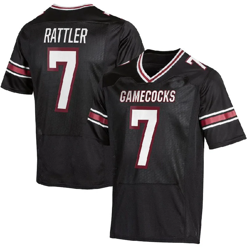 Gold Football Jersey-S.Carolina Gamecocks #7 Spencer Rattler Under Armour NIL Replica Football Jersey Black Stitched American College Jerseys