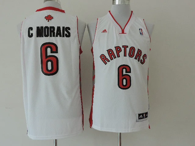 Performance Basketball Jersey-Raptors 6 C Morais White New Revolution 30 Swingman Basketball Jerseys