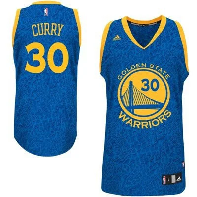 Basketball Collector Jersey-Warriors 30 Curry Blue Crazy Light Swingman Basketball Jerseys