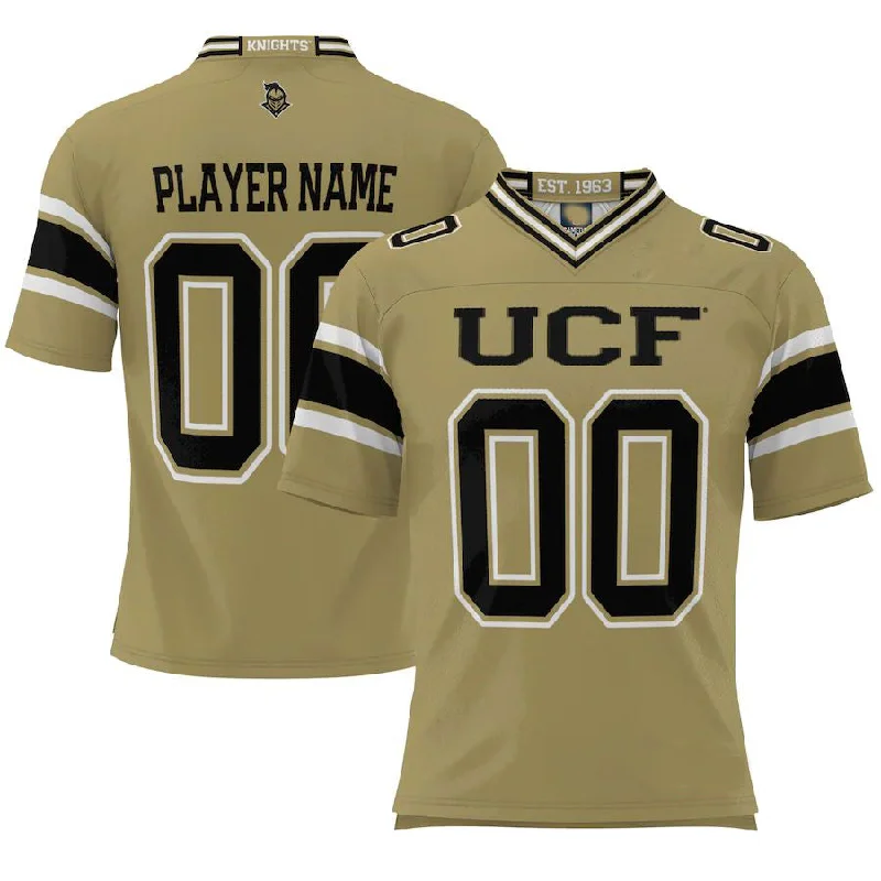 Winter Football Jersey-Custom U.Knights ProSphere NIL Pick-A-Player Football Jersey Gold Stitched American College Jerseys