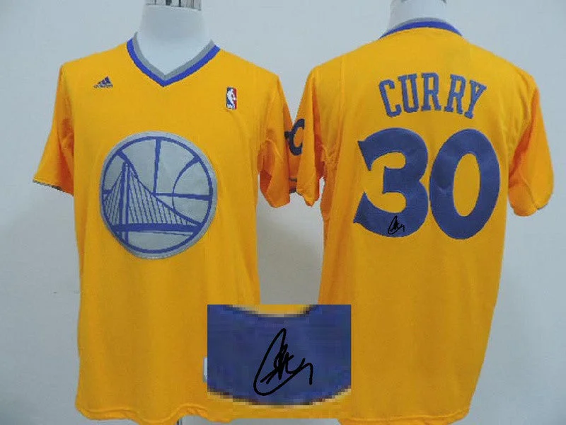 Maroon Basketball Jersey-Warriors 30 Curry Gold Signature Basketball Jerseys