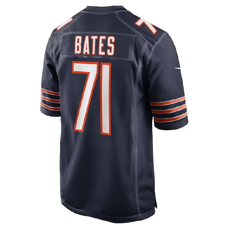 Replica Football Jersey-C.Bears #71 Ryan Bates Game Jersey - Navy Football Jerseys