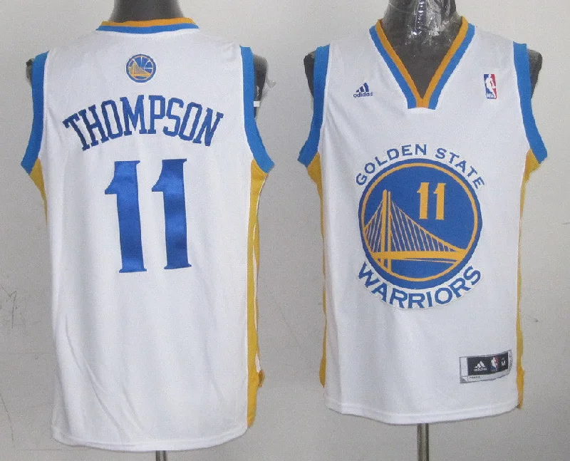 Basketball Gift Jersey-Warriors 11 Thompson White New Revolution 30 Basketball Jerseys