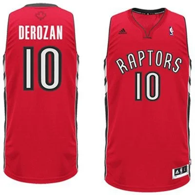 Reflective Basketball Jersey-Raptors 10 Derozan Red New Revolution 30 Swingman Basketball Jerseys