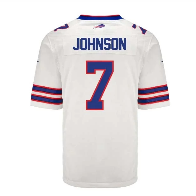 Casual Football Jersey-B.Bills #7 Taron Johnson Game Jersey - White Football Jerseys