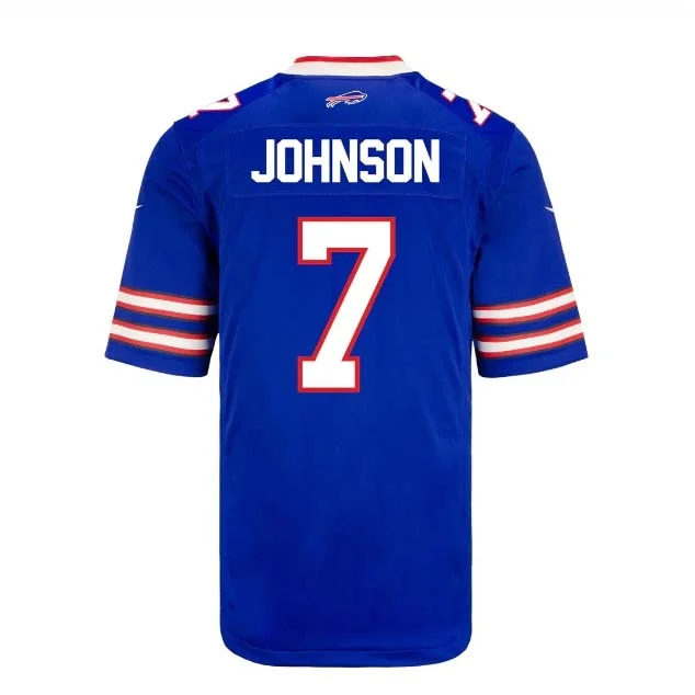 Game-Day Football Jersey-B.Bills #7 Taron Johnson Game Jersey - Royal Football Jerseys