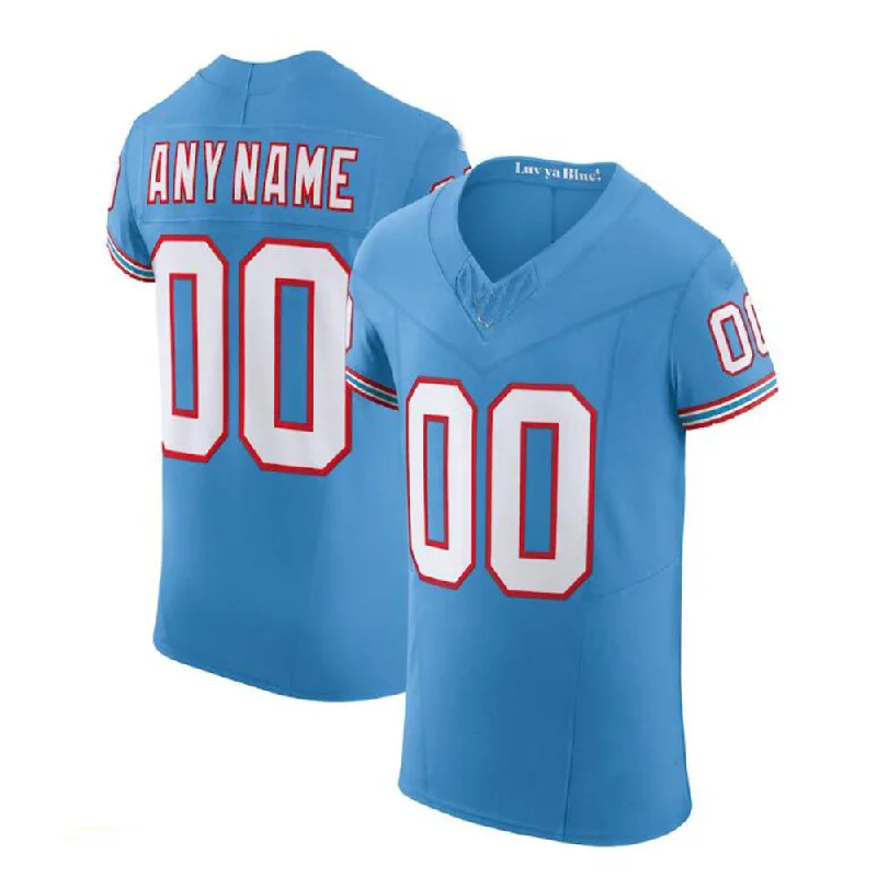 Fashion Football Jersey-Custom T.Titans Light Blue Vapor F.U.S.E. Elite Jersey American Stitched Football Jerseys