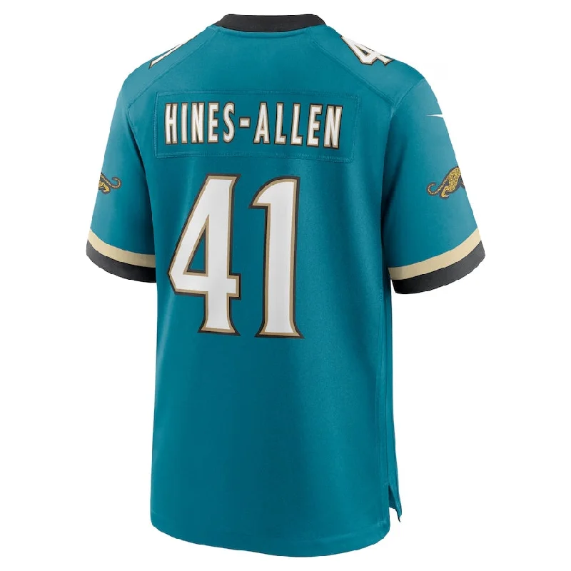 Football Travel Jersey-J.Jaguars #41 Josh Hines-Allen Prowler Throwback Player Game Jersey - Tea Football Jerseys