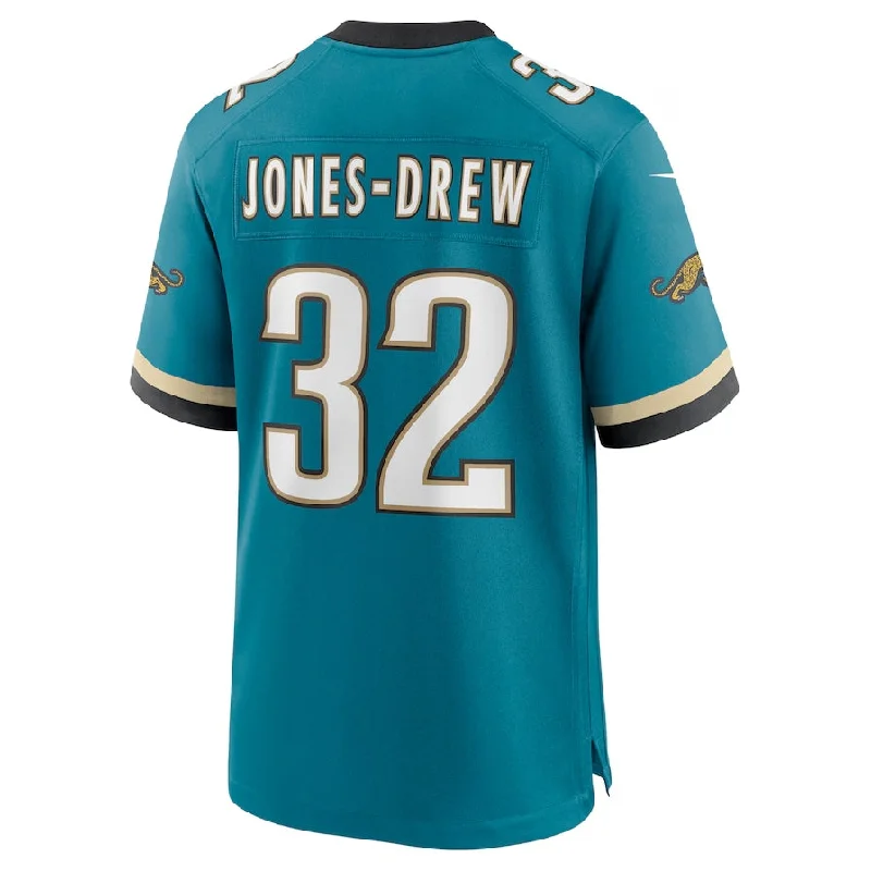 Football Homecoming Jersey-J.Jaguars #32 Maurice Jones-Drew Prowler Throwback Retired Player Game Jersey - Teal Football Jerseys