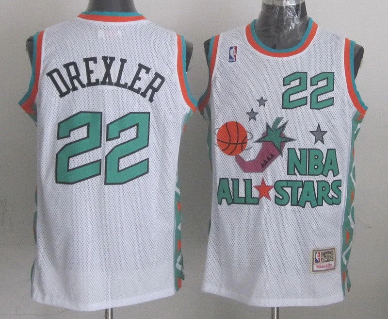 Basketball Tradition Jersey-1996 All Star 22 Drexler White Basketball Jerseys