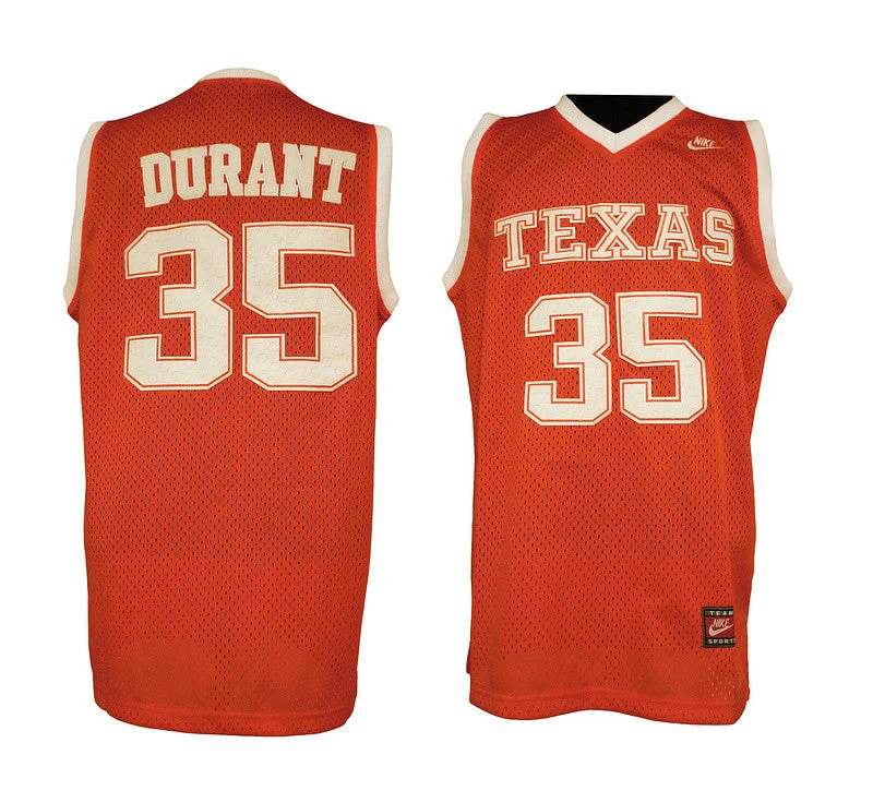 Fan Club Basketball Jersey-Texas Longhorns 35 Durant Orange Swingman Basketball Jerseys