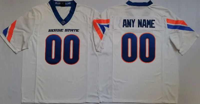 Weatherproof Football Jersey-Custom Football Boise State D.Broncos White Jersey Mens Youth Women Short Sleeve American College Jerseys Football Jerseys