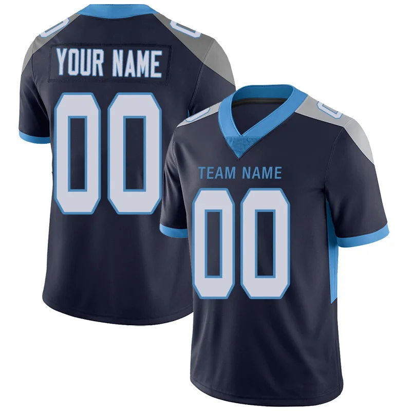 Throwback Football Jersey-Custom T.Titans Football Jerseys Team Player or Personalized Design Your Own Name for Men's Women's Youth Jerseys Navy