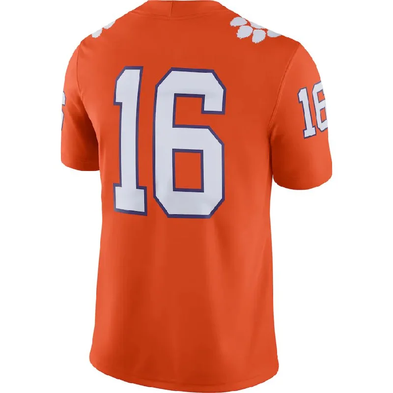 Fashion Football Jersey-#16 C.Tigers Game Jersey Football Jersey Orange Stitched American College Jerseys