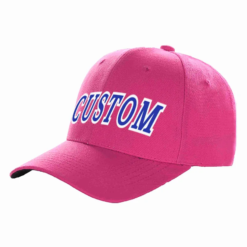 Movie-Themed Baseball Cap-Custom Rose Red Royal-White Curved Eaves Sport Baseball Cap Design for Men/Women/Youth