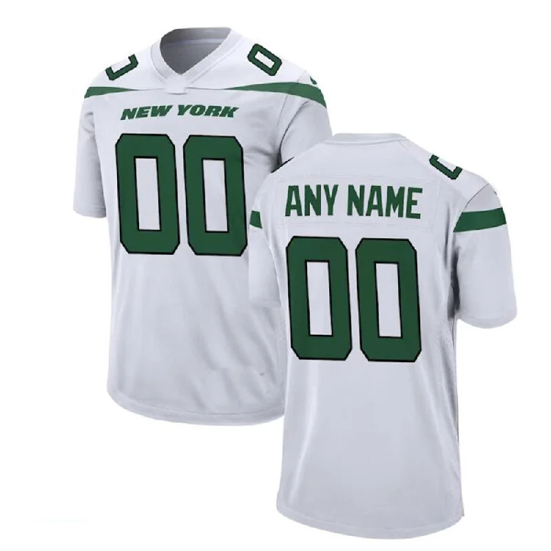 Oversized Football Jersey-Custom NY.Jets White Game Jersey Stitched Jersey Football Jersey