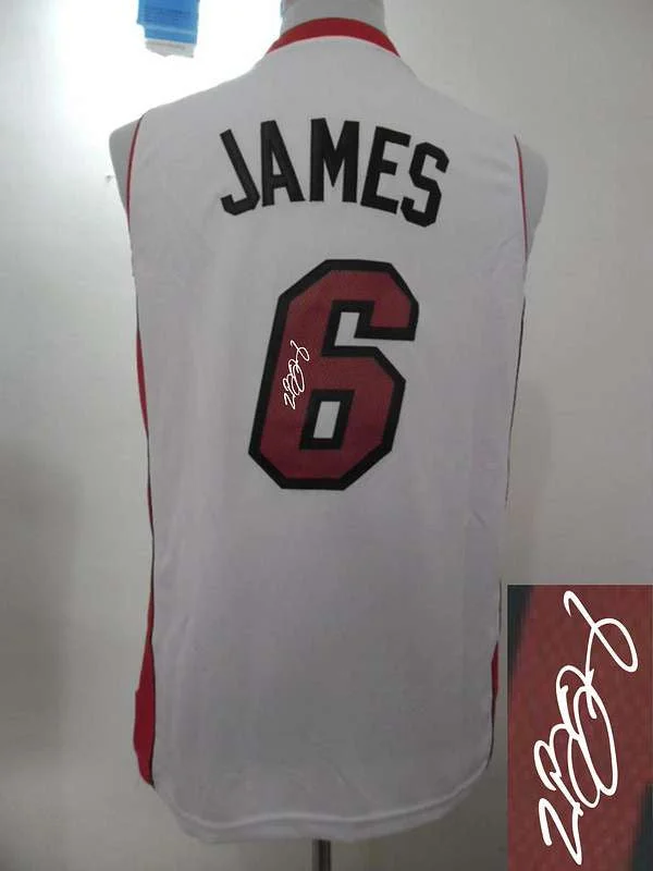 Two-Tone Basketball Jersey-Heat 6 James White New Signature Edition Basketball Jerseys