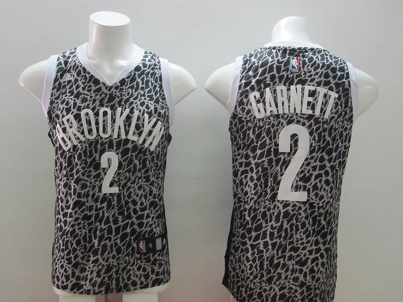 Basketball School Jersey-Nets 2 Garnett Grey Crazy Light Swingman Basketball Jerseys