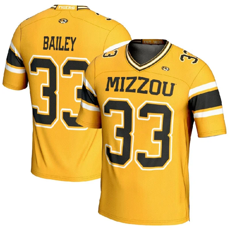 Modern Football Jersey-M.Tigers #33 Chad Bailey GameDay Greats NIL Player Football Jersey - Gold American College Jerseys