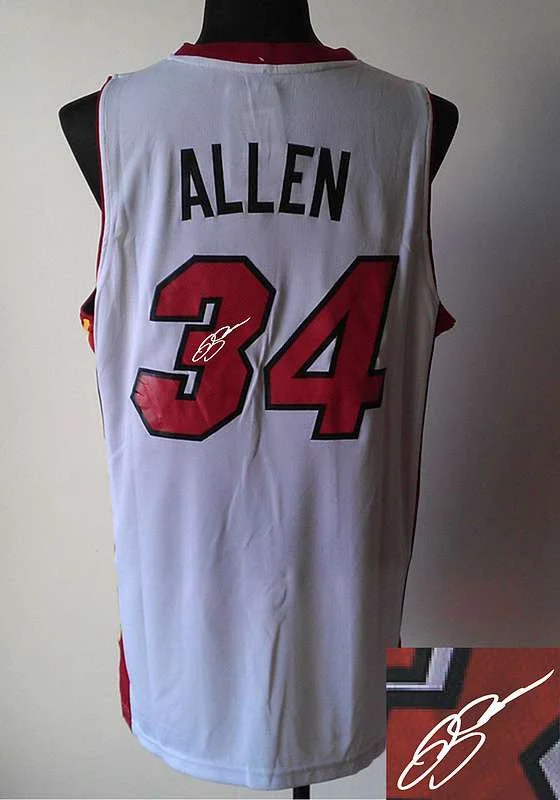 Short Sleeve Basketball Jersey-Heat 34 Allen White Signature Edition Basketball Jerseys