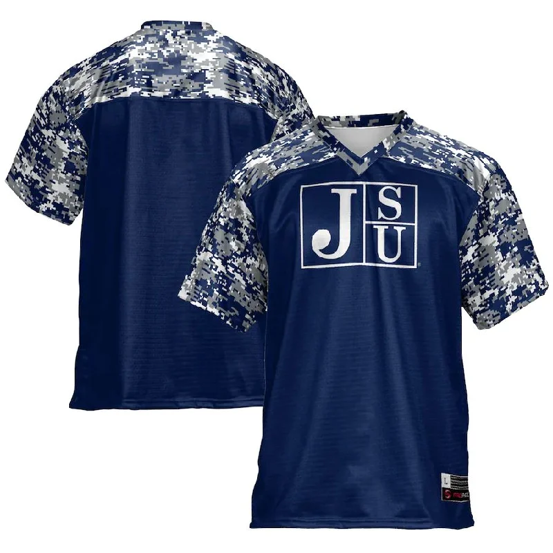 Grand Slam Football Jersey-J.State Tigers Football Jersey Navy Stitched American College Jerseys