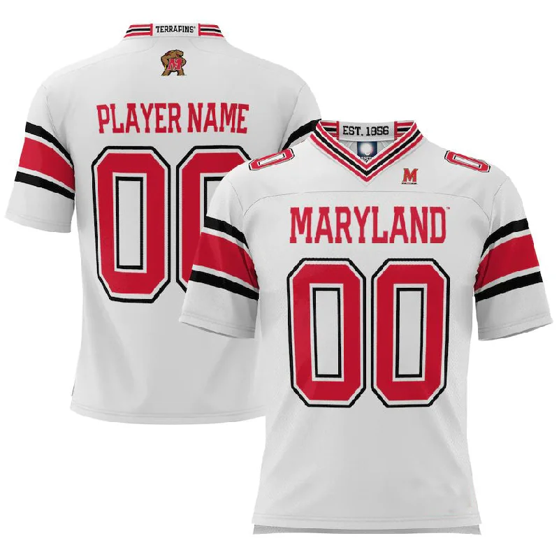 Fan Favorite Football Jersey-Custom M.Terrapins ProSphere NIL Pick-A-Player Football Jersey White American Stitched College Jerseys