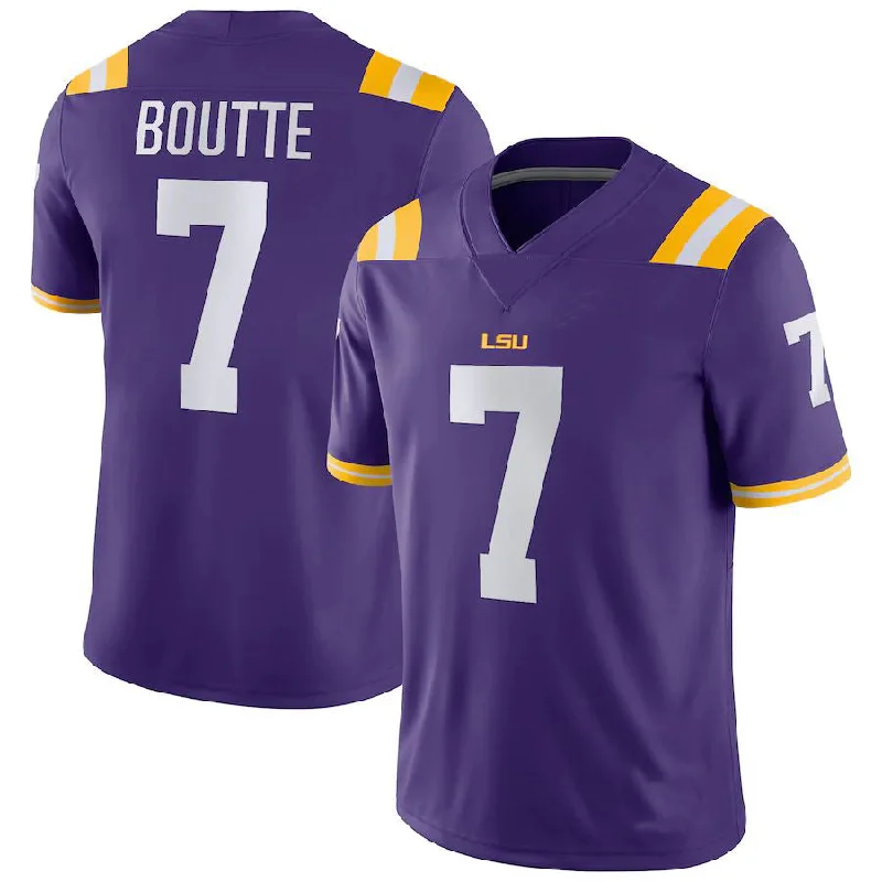 Comeback Football Jersey-L.Tigers #7 Kayshon Boutte  NIL Replica Purple Football Jersey Stitched American College Jerseys