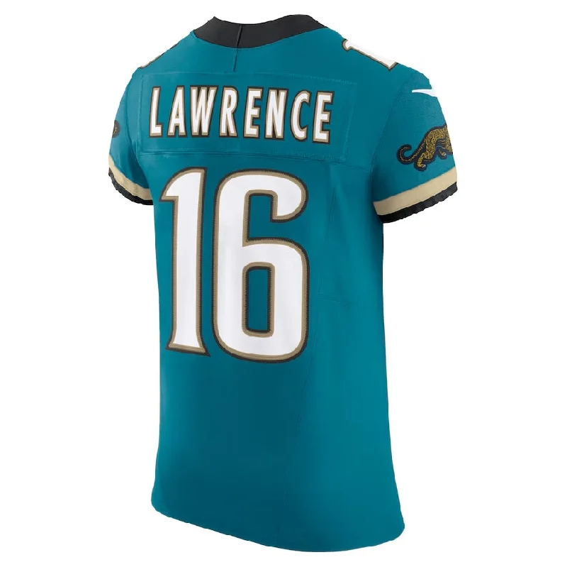 Football Trivia Jersey-J.Jaguars #16 Trevor Lawrence Prowler Throwback Vapor F.U.S.E. Elite Jersey - Teal Football Jerseys