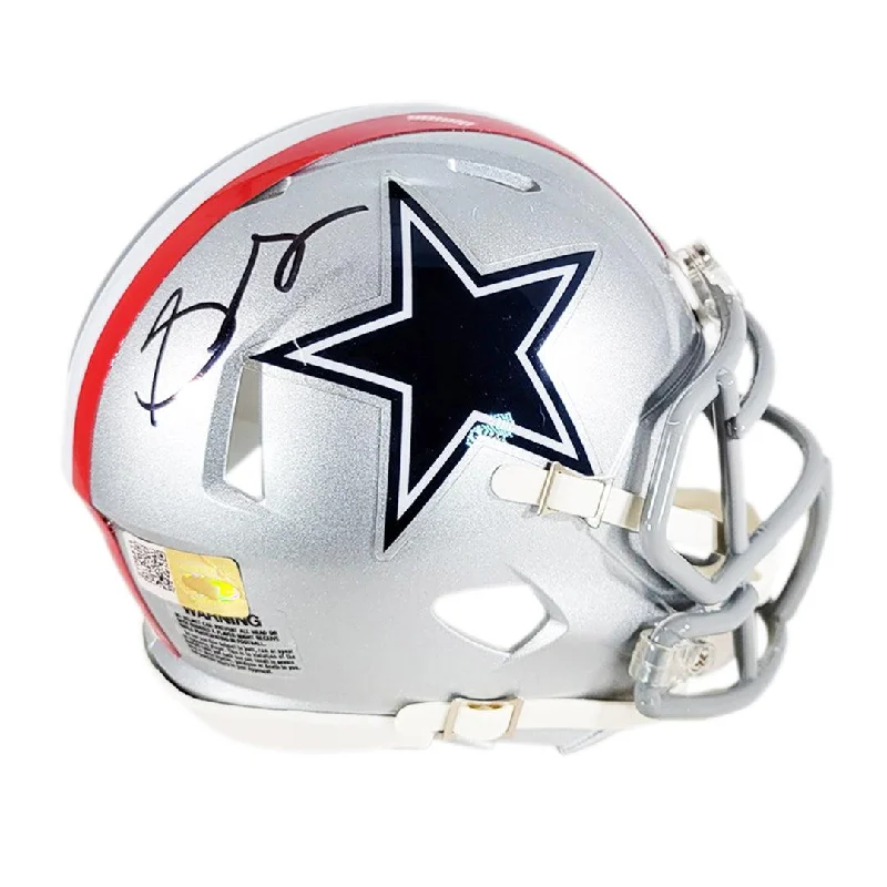 Stadium Rugby Helmet-Stephon Gilmore Signed Dallas Cowboys Throwback 1976 Speed Mini Football Helmet (JSA)