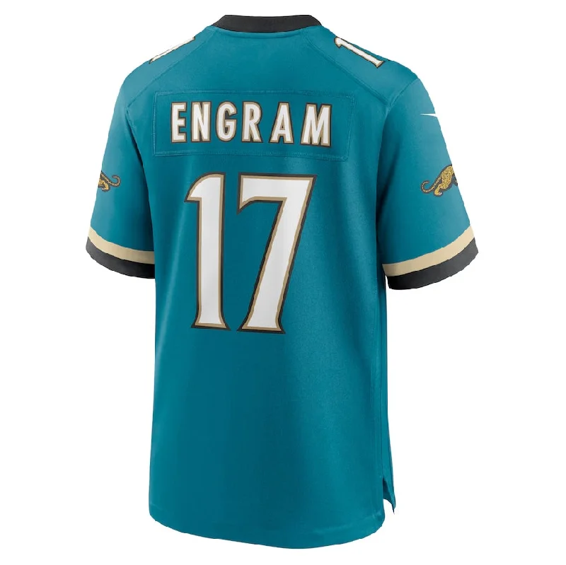 Veteran Football Jersey-J.Jaguars #17 Evan Engram Prowler Throwback Player Game Jersey - Teal Football Jerseys