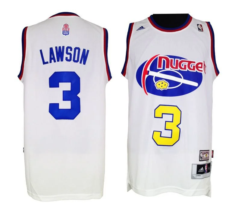 Basketball History Buff Jersey-Nuggets 3 Lawson White New Revolution 30 Basketball Jerseys