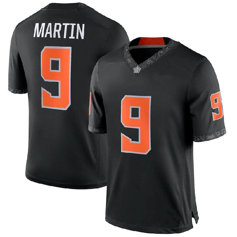 Football Tournament Jersey-O.State Cowboys #9 Brock Martin NIL Replica Football Jersey Black Stitched American College Jerseys