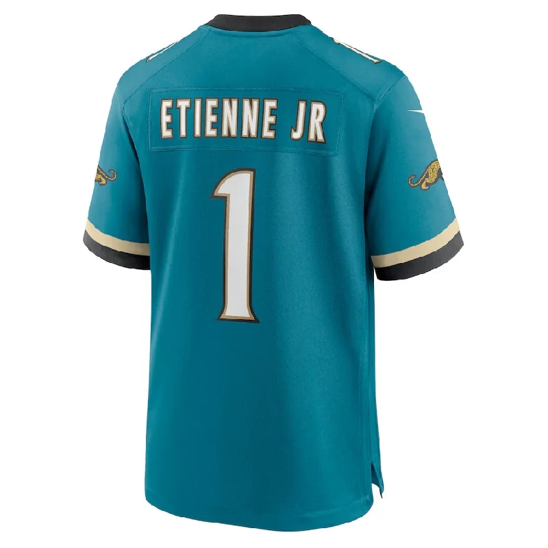 Football MVP Jersey-J.Jaguars #1 Travis Etienne Jr Prowler Throwback Player Game Jersey - Teal Football Jerseys