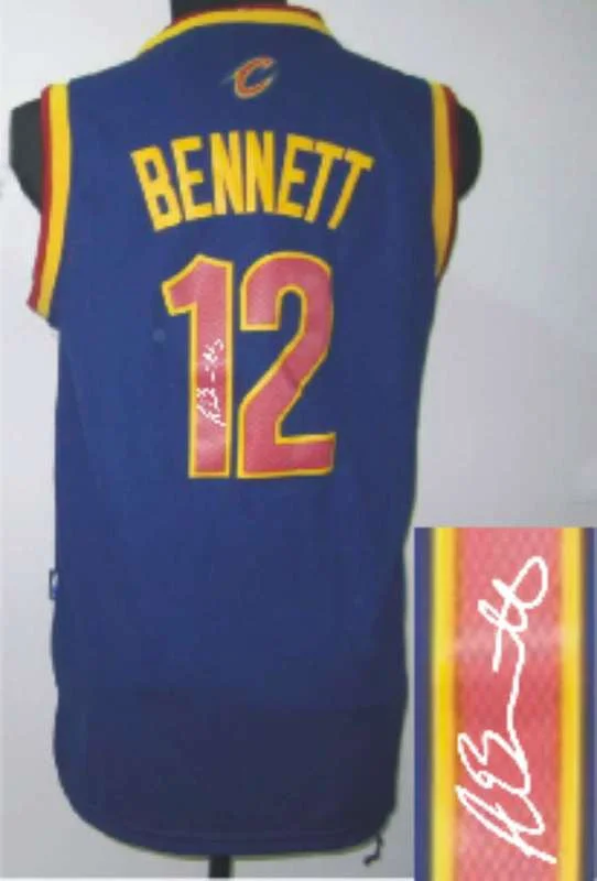 Team Basketball Jersey-Cavaliers 12 Bennett Blue Blazers 12 Aldridge Orange Signature Edition Basketball Jerseys