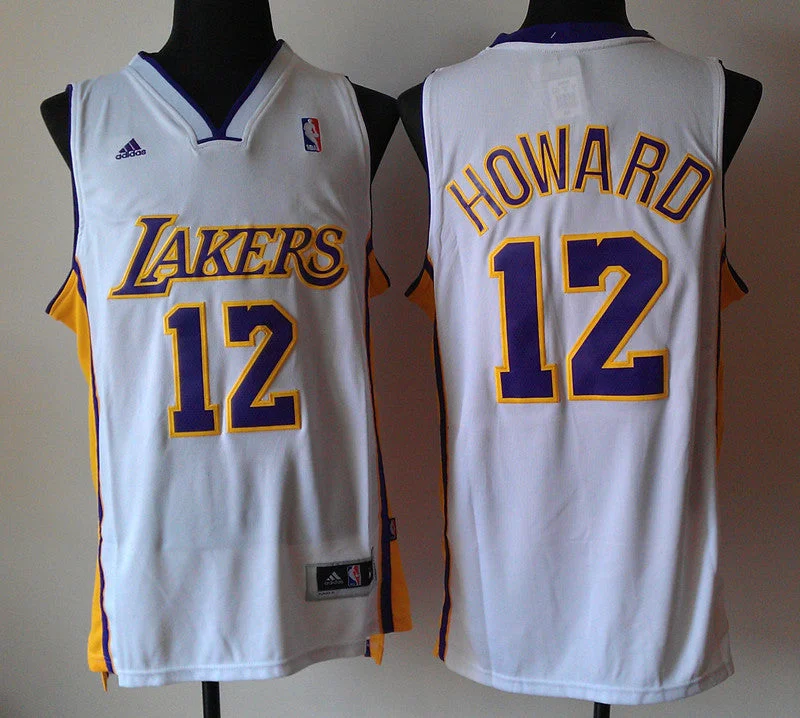 Basketball Fan Club Jersey-Lakers 12 White New Revolution 30 Basketball Jerseys