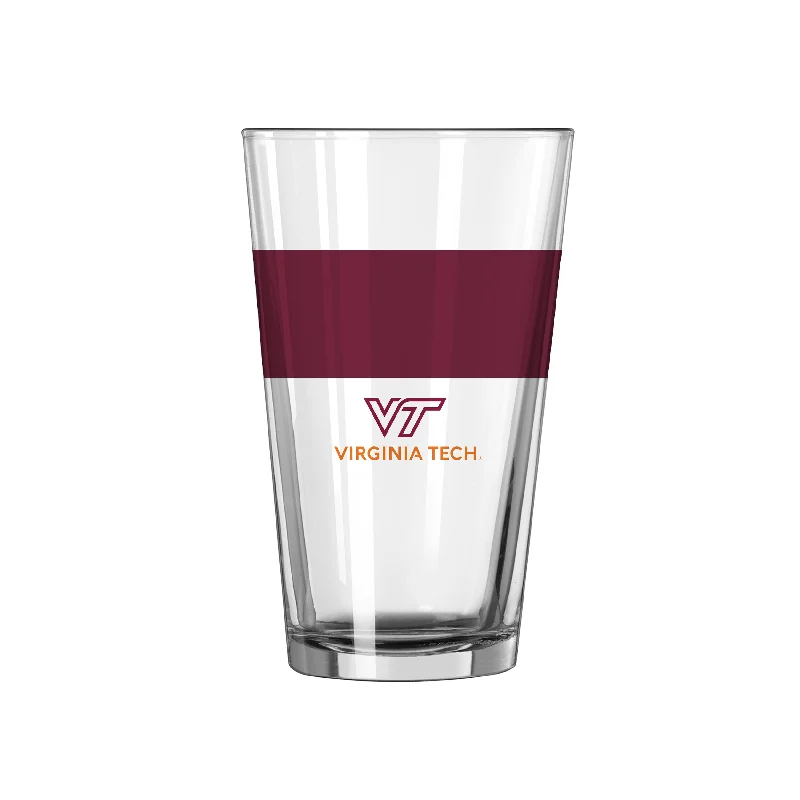 Robotics Team Mug-Virginia Tech 16oz Colorblock Pint Glass