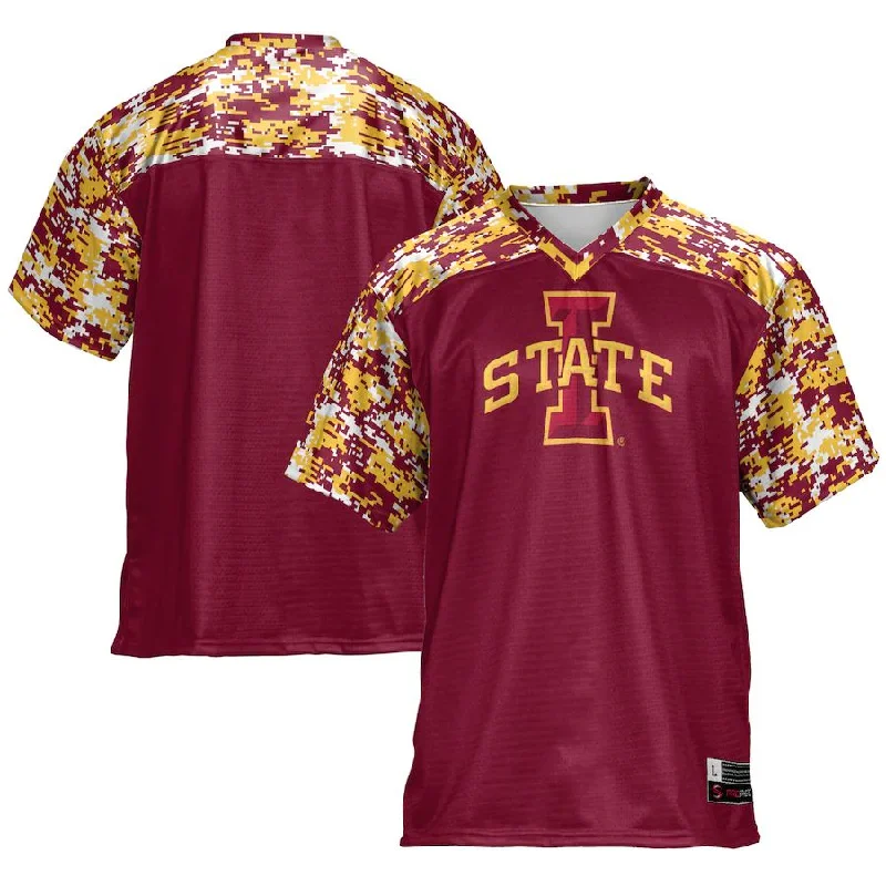 Football Tournament Winner Jersey-I.State Cyclones Football Jersey Cardinal Stitched American College Jerseys