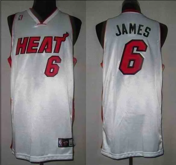 Basketball Game Night Jersey-Heat 6 James White Basketball Jerseys